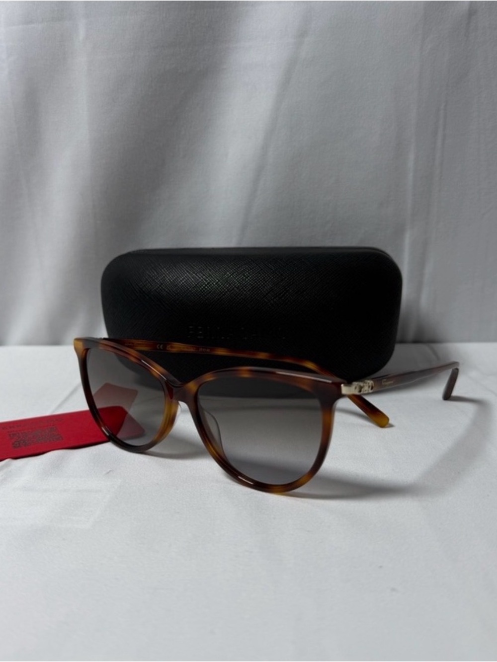 Salvatore Ferragamo Tortoiseshell Sunglasses with Brown Gradient Lenses
